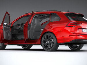 Volkswagen Golf Variant R-line 2021 3D 模型