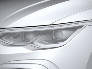 Volkswagen Golf Variant R-line 2021 3D 模型