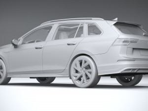 Volkswagen Golf Variant R-line 2021 3D 模型