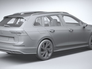 Volkswagen Golf Variant R-line 2021 3D 模型