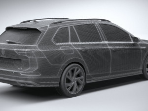 Volkswagen Golf Variant R-line 2021 3D 模型
