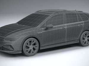 Volkswagen Golf Variant R-line 2021 3D 模型