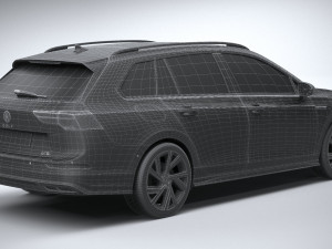 Volkswagen Golf Variant R-line 2021 3D 模型