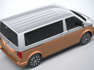 Volkswagen Transporter T61 Bulli 2020 3D Модель