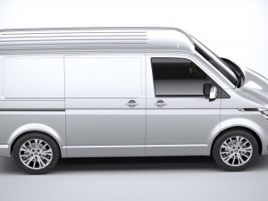 Volkswagen Transporter T61 Panelvan 2020 3D Model