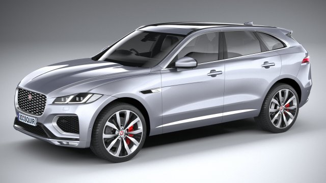 Jaguar F-pace 2021 Model 3D .c4d .max .obj .3ds .fbx .stl .blend
