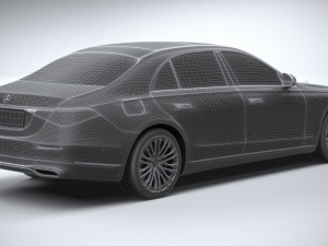 Mercedes-Benz S-class Long 2021 Modello 3D