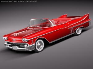 Cadillac Deville Convertible 1958 3D Model