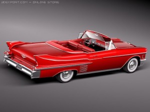 Cadillac Deville Convertible 1958 Modello 3D