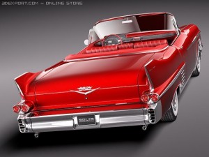 Cadillac Deville Convertible 1958 Modello 3D