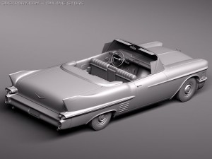 Cadillac Deville Convertible 1958 Modello 3D