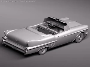 Cadillac Deville Convertible 1958 3D Model