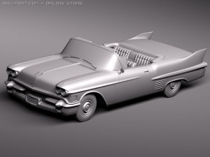 Cadillac Deville Convertible 1958 Modello 3D