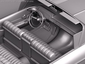 Cadillac Deville Convertible 1958 Modello 3D