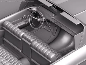 Cadillac Deville Convertible 1958 3D Model