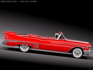 Cadillac Deville Convertible 1958 Modello 3D