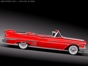 Cadillac Deville Convertible 1958 3D Model