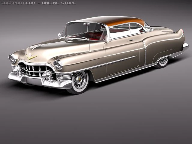 Cadillac Deville Coupe 1953 3D Model .c4d .max .obj .3ds .fbx .stl .blend