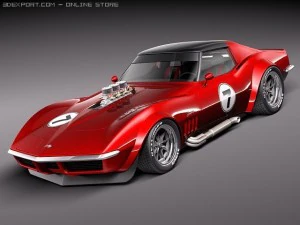 Chevrolet Corvette C3 1969 pro touring Model 3D