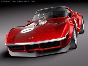 Chevrolet Corvette C3 1969 pro touring 3Dモデル