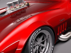 Chevrolet Corvette C3 1969 pro touring 3Dモデル