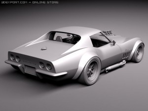 Chevrolet Corvette C3 1969 pro touring 3Dモデル