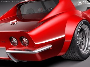 Chevrolet Corvette C3 1969 pro touring 3Dモデル