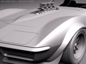 Chevrolet Corvette C3 1969 pro touring 3Dモデル