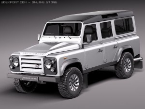 land rover defender 2011 xtech long 3D Model