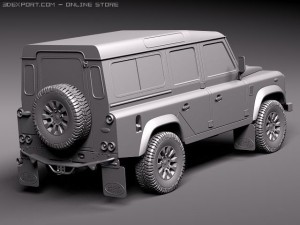 Land Rover Defender 2011 x-tech Long 3D Модель