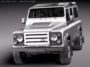 Land Rover Defender 2011 x-tech Long 3D Модель