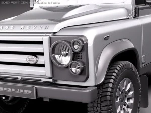Land Rover Defender 2011 x-tech short 3D Model