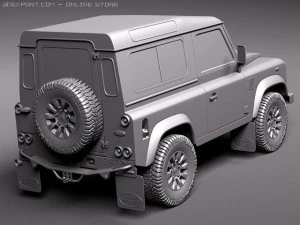 Land Rover Defender 2011 x-tech short 3D Model