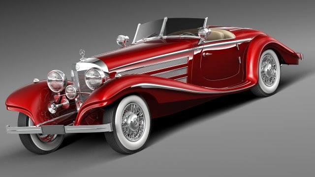 Mercedes-Benz 540K 1936-1938 Modèle 3D .c4d .max .obj .3ds .fbx .stl .blend 