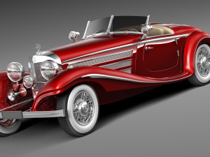 Mercedes-Benz 540K 1936-1938 3D Модель