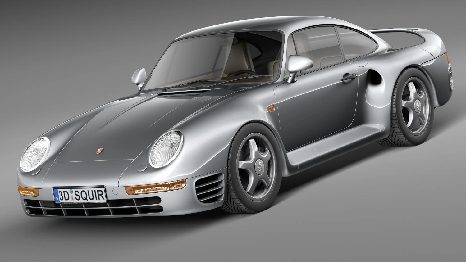 Porsche 959 1986-1990 3D Model .c4d .max .obj .3ds .fbx .stl .blend 