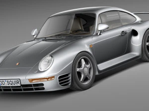 Porsche 959 1986-1990 3D Model