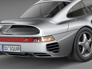 Porsche 959 1986-1990 3D Model