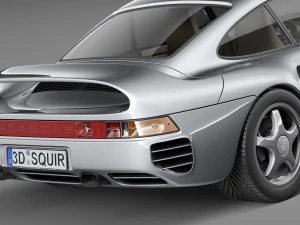 Porsche 959 1986-1990 3D Model