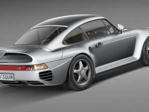 Porsche 959 1986-1990 3D Model