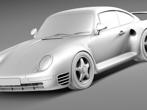 Porsche 959 1986-1990 3D Model