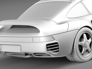 Porsche 959 1986-1990 3D Model