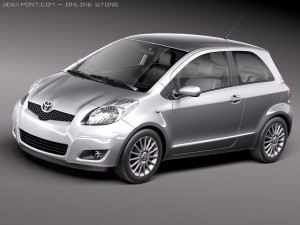 Toyota Yaris 3-door 2010 3D Model