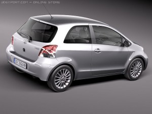Toyota Yaris 3-door 2010 3D Model