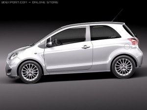Toyota Yaris 3-door 2010 3D Model
