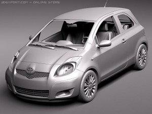 Toyota Yaris 3-door 2010 3D Model