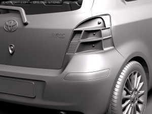 Toyota Yaris 3-door 2010 3D Model