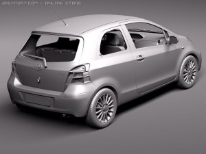 Toyota Yaris 3-door 2010 3D Model