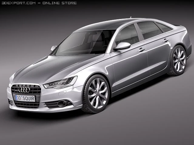 Audi A6 Sedan 2012-2015 3D Model .c4d .max .obj .3ds .fbx .stl .blend