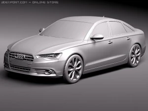 Audi A6 Sedan 2012-2015 3D Model